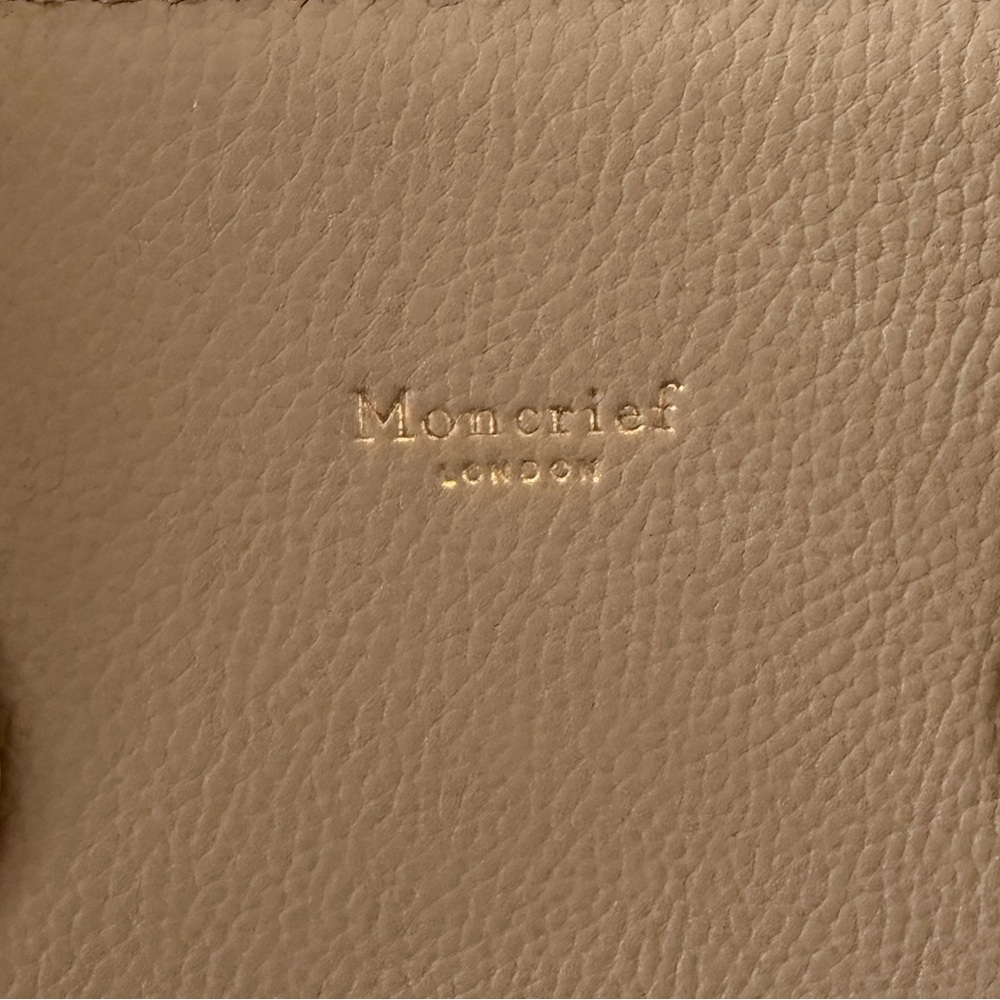 Moncrief Elegant Taupe Italian Leather Handbag, Shoulder Strap, London Designer - Picture 6 of 15